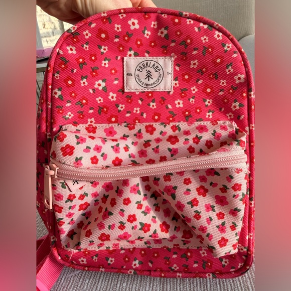 Kid mini Girl Floral Backpack - Red and Pink - Picture 2 of 3